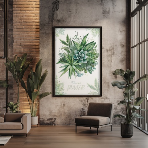 Plakat roślinny Format A2 – 0054 – „Flower Power – Leśne tchnienie”