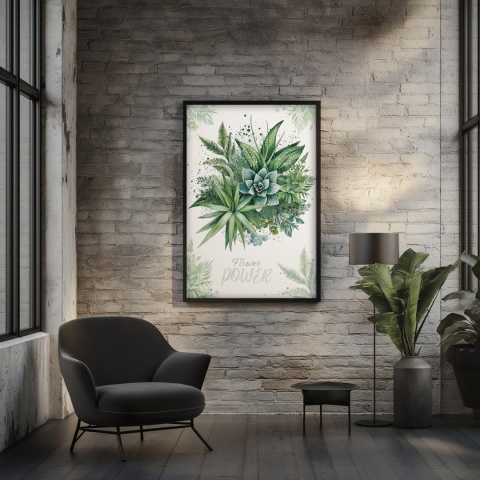 Plakat roślinny Format A2 – 0054 – „Flower Power – Leśne tchnienie”