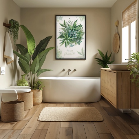 Plakat roślinny Format A2 – 0054 – „Flower Power – Leśne tchnienie”