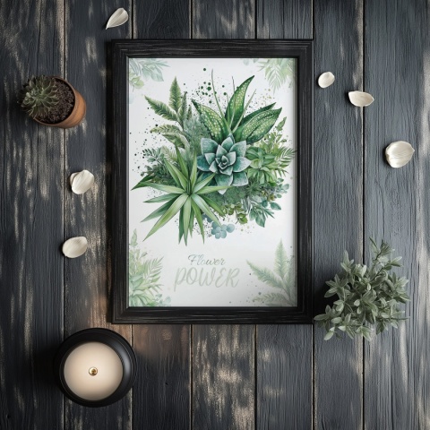 Plakat roślinny Format A2 – 0054 – „Flower Power – Leśne tchnienie”