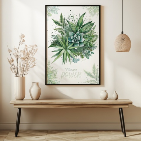 Plakat roślinny Format A2 – 0054 – „Flower Power – Leśne tchnienie”