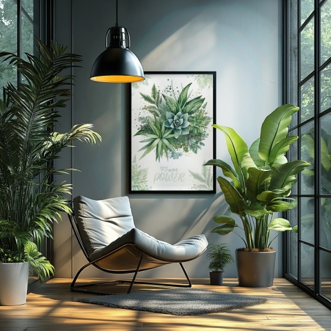 Plakat roślinny Format A2 – 0054 – „Flower Power – Leśne tchnienie”