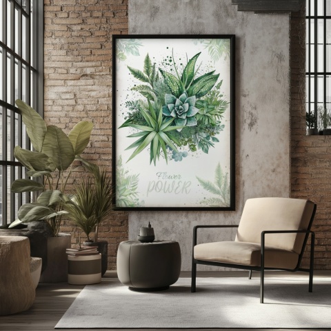 Plakat roślinny Format A2 – 0054 – „Flower Power – Leśne tchnienie”