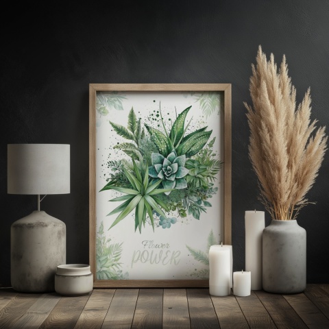 Plakat roślinny Format A2 – 0054 – „Flower Power – Leśne tchnienie”